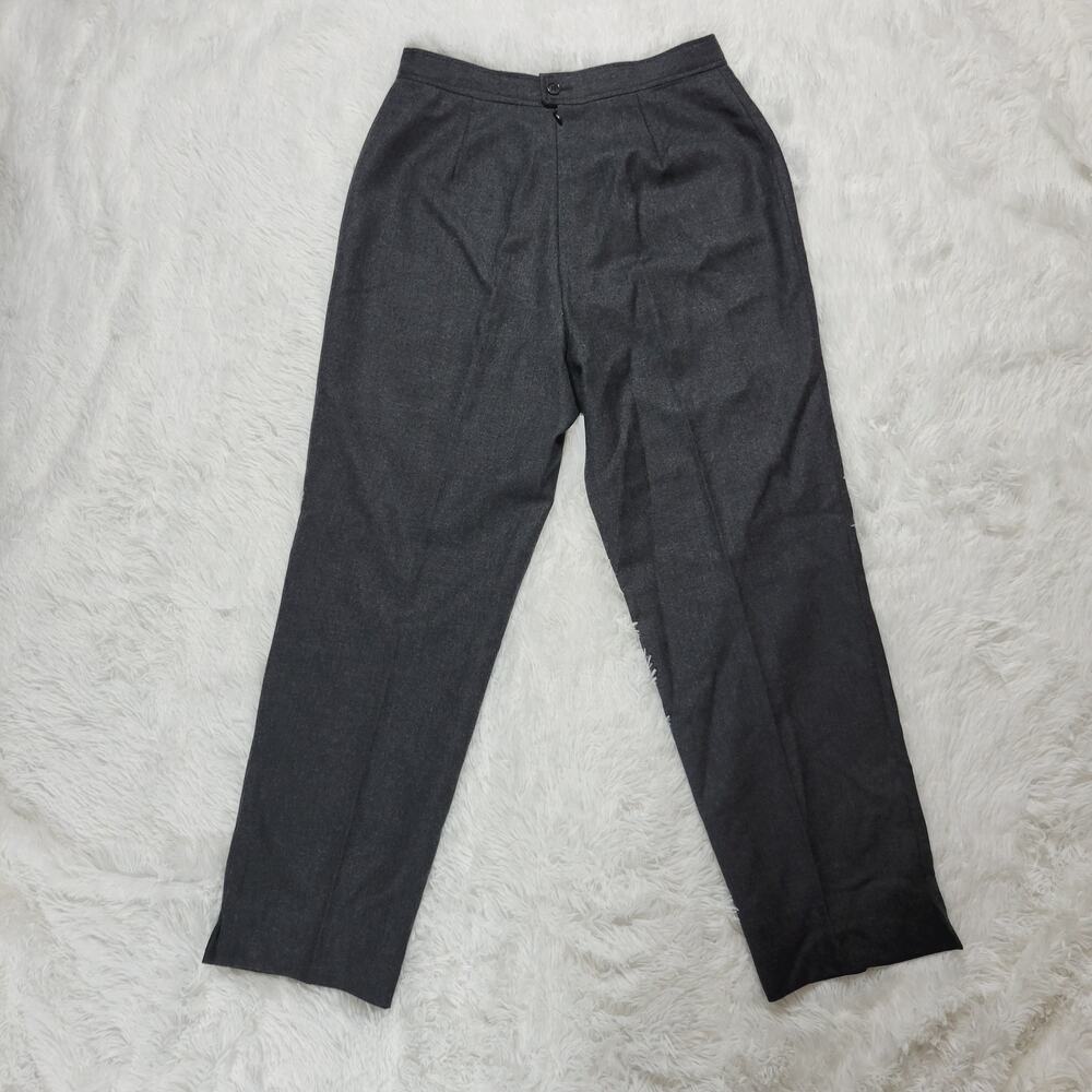 Alonso Italy Womens Charcoal Gray‎ High Rise Straight Leg Dress Pants Trousers